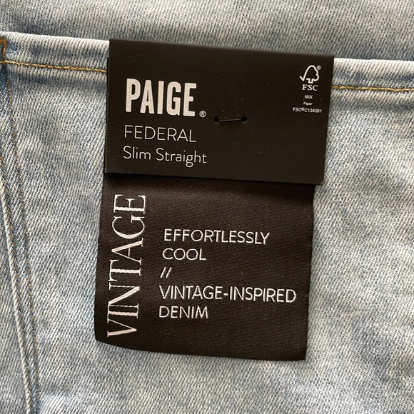 Paige Slim Straight Federal Denim - Picture 4 of 9